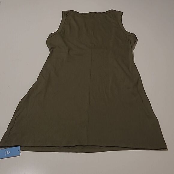 NEW L CUPSHE STRETCH GREEN TWIST SLEEVELESS SUMMER DRESS LARGE NWT - Picture 6 of 6